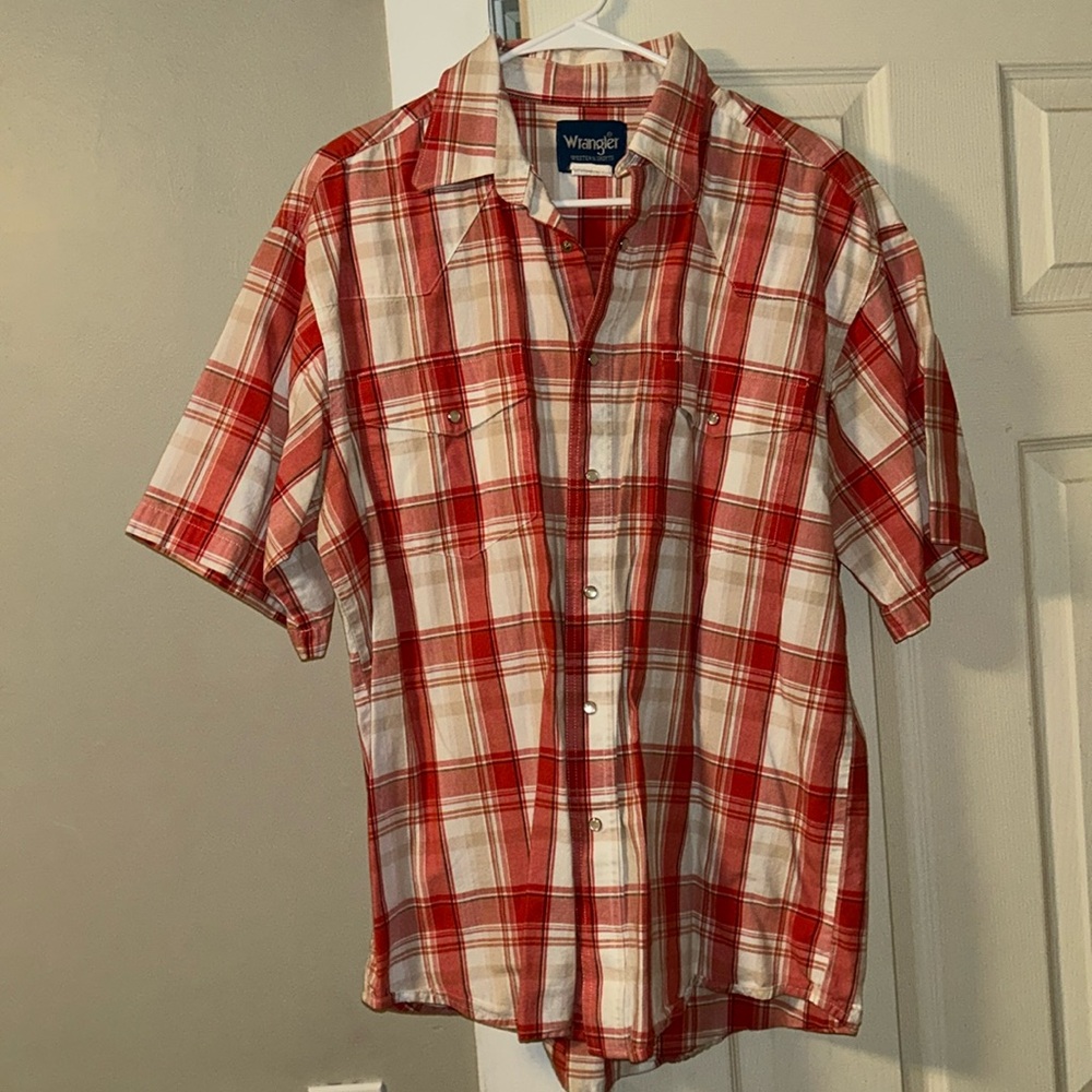 wrangler short sleeve pearl snap
